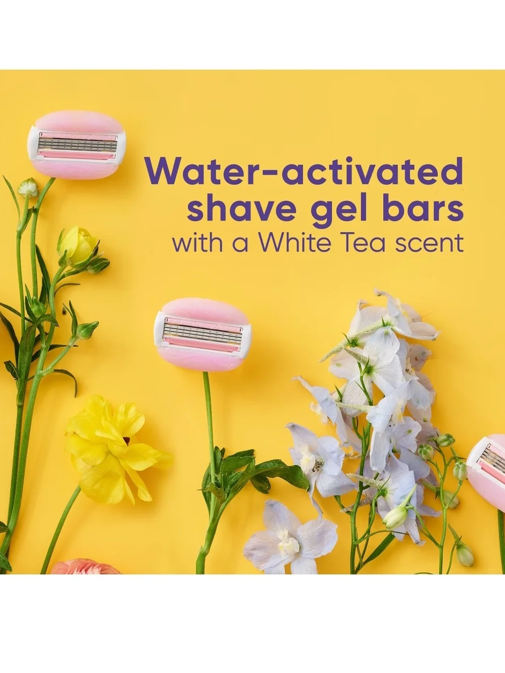 Gillette Venus ComfortGlide White Tea Scented Razor - Floral Designer Handle